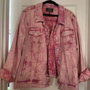 Torrid Trucker Jacket - Denim Pink Wash Size 4 LIKE NEW